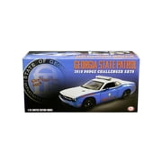 2010 Dodge Challenger SRT8, Blue and White - Acme A1806018 - 1/18 scale Diecast Model Toy Car