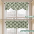 thumbnail image 4 of Green Morocco Tie Up Valance Curtains for Windows, Kitchen Curtains Window Shades, Boho Farmhouse Abstract Geometric Simple Light Filtering Roman Curtain Valances for Bedroom/Bathroom/Cafe 54"x18", 4 of 9