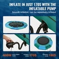 thumbnail image 4 of KFFKFF Water Bouncer Inflatable, Trampoline for Water Recreation, 10ft, Comes with Portable Swimming Platform, 3-Step Ladder & Electric Inflation Device, Suitable for Children & Adults, 4 of 9