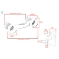 thumbnail image 2 of CKP #G-44 Elegance Collection 3 in. (76mm) Glass Pull, Clear with Black Base, 2 of 4