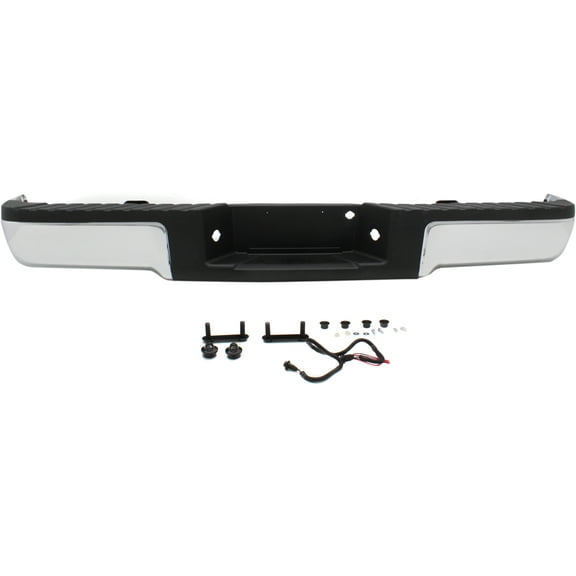 Step Bumper Compatible with FORD F-150 2009-2014 Assembly Chrome Steel Styleside