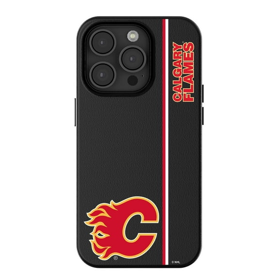 Keyscaper Black Calgary Flames Sidebar Magnetic iPhone Case