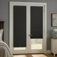 thumbnail image 5 of Cordless Cellular Shades for French Doors, No Drill French Door Blinds for Privacy, Blackout Light Blocking Honeycomb Shades for Sliding Doors Front Door Patio, 1 Pack,H, Black, 5 of 6