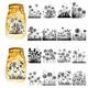 thumbnail image 1 of 16 piezas de siluetas de diente de león para decoración de tarros de albañil, mariposas, linternas, recortes láser, adornos para álbumes de recortes, libélula, abeja para vidrio esmerilado, paredes,, 1 of 6