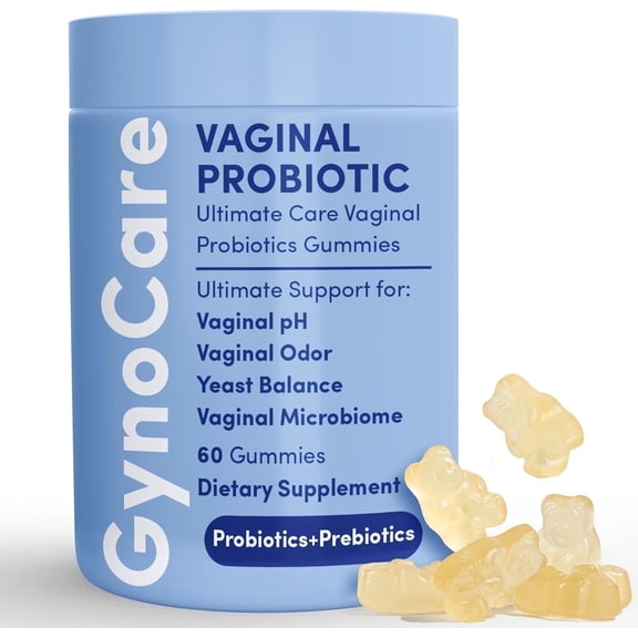 Vaginal Probiotics Gummies for Women | pH Balance & Odor Support | Prebiotics and Probiotics for Women | Female Vaginal Supplement for ph Balance and Vaginal Health | 60 Gummies