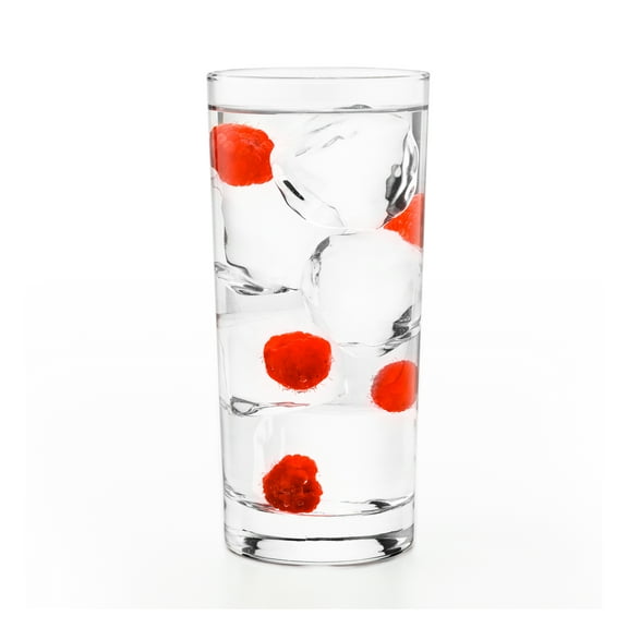 Libbey 817CD Heavy Base Glass Tumblers, Elegant Finedge Rim Cooler Water Glasses Set of 12, Dishwasher-Safe Glassware Set for Tea, Soda, and More