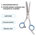 thumbnail image 2 of 6.57 Inch Length Thinning Scissors for Long Short Thick Hard Soft Hair for Men Women with Blue Gasket Ring, 2 of 6