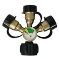 thumbnail image 4 of CPAN 3 Way Propane Splitter with Gauge and Shut-Off Valve 3 Y Propane Gas Splitter, 4 of 10