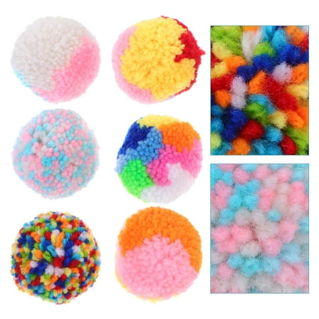 SWETRACE 6Pcs Round Cat Kitten Ball Soft Cat Toys for Indoor Activities