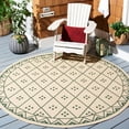 thumbnail image 2 of SAFAVIEH Courtyard Cori Bordered Indoor/Outdoor Area Rug, Beige/Green, 6'7" x 6'7" Square, 2 of 9