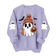 thumbnail image 2 of VKOYWKM Fall Halloween Sweatshirts for Women Ghost Graphic Sweatshirts Oversized Long Sleeve Crew Neck Pullover Holiday Party Sweatshirt, 2 of 6