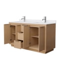 thumbnail image 2 of Wyndham Collection Maroni 60" Plywood Double Bathroom Vanity in Natural, 2 of 3