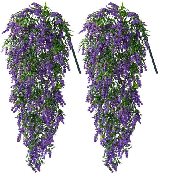 2pcs Artificial Hanging Flowers, Fake Vine Ratta Hanging Garland
