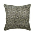 thumbnail image 1 of Euro Sham Pillow, Silver Euro Size Pillow Shams, 26x26 inch (65x65 cm) Faux Leather & Suede Euro Pillow Covers, Pillow Covers with Beaded & Print, Animal Print Patterned - Wild Side, 1 of 3