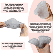 BIMEI Womens Silicone Swim Form Breast Prosthesis, Transparent