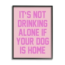 Stupell Industries Not Drinking Alone Humor Inspirational Painting Black Framed Art Print Wall Art, 16 x 20
