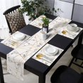 thumbnail image 3 of White and Gold Geometric Placemats for Dining Table Set of 6 and Table Runner,Marble Cotton-Linen Heat Resistant Table Runner and Placemats Set for Party Banquet Wedding Decor, 3 of 7