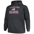 thumbnail image 2 of Men's Profile Heather Charcoal Colorado Avalanche Big & Tall Arch Over Logo Pullover Hoodie, 2 of 3