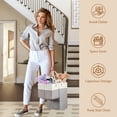 thumbnail image 5 of Stair Basket for Stairs with Handle, Staircase Baskets for Carpeted and Wooden Stairs,16" Step Storage Laundry basket for Stairs, Toys, Clothes, Books, Tools, Magazine, with Hard Board, Anti-slip, 5 of 8