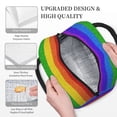 thumbnail image 3 of Disketp Colorful Glitter Rainbow Bolsa Térmica para Almuerzo, Lonchera con Abertura Amplia y Gran Capacidad, Organizador Reutilizable para Mujeres, Hombres y Adultos, 3 of 6