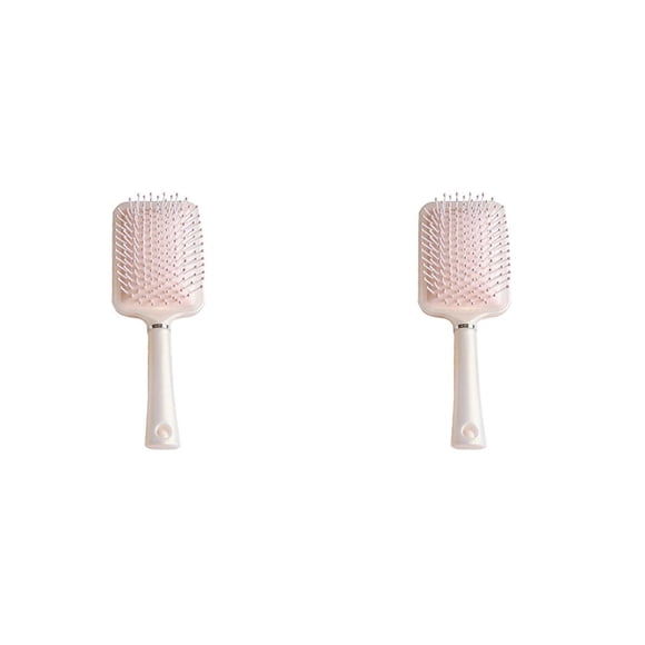Seitruly Cepillo de pelo peine de moda portátil antiestático peines delicados mujeres Navidad accesorios de peluquero Champaign oro Dorado champagne 2piezas