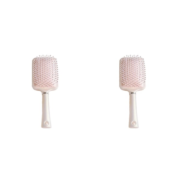 Seitruly Cepillo de pelo peine de moda portátil antiestático peines delicados mujeres Navidad accesorios de peluquero Champaign oro Dorado champagne 2piezas
