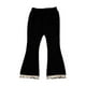 thumbnail image 1 of Odeerbi 3-8 Años Niñas Algodón Pantalones Acampanados Encaje Recortar Pantalones Pantalones de Campana Ocio Color Sólido Pantalones, 1 of 5