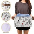 thumbnail image 3 of Yayeee Canvas Storage Basket with Handles for Shelves Fabric Bins Closet Organizer, Black Cartoon Snowmen, 3 of 8
