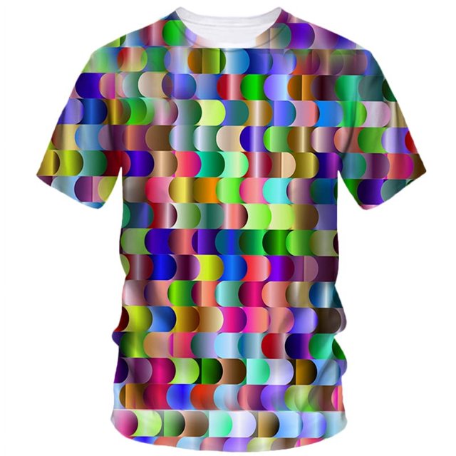 T-Shirt Homme Stylé Été Personnalité Hip Hop Rue Qualité Haut Créatif Harajuku Imprimé 3d Col Rond Manches Courtes Vêtements