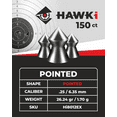 thumbnail image 3 of Hawki Heavy Pointed Airgun Pellets 26.24 gr, 25 Caliber (6.35mm), 150 ct, 3 of 4