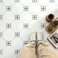 thumbnail image 2 of 10 Pcs Minimalist Four-Leaf Dot Pattern Peel and Stick Floor Tiles, 12x12 In Covers 10 Sq.Ft, Self-Adhesive DIY Vinyl Flooring, Removable Waterproof, Ideal for Kitchen, Bathroom, Bedroom, Home Walls, 2 of 8