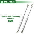 thumbnail image 7 of Unique Bargains 2 Pcs 70lb/310N 10inch/254mm Lift Supports Struts Silver Tone for Car Truck RV, 7 of 7