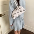 thumbnail image 3 of Rvusndi Polka Dot Bowler Bag,Slouchy Tote Bags Polka Dot PU Bowler Bag for Women Fashion Hobo Bags Large Shoulder Bag Handbag for Travel Work, 3 of 8