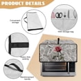 thumbnail image 6 of Renewold Toaster Oven Protection Case Stain-Resistant Washable Smart Oven Air Fryer Cover Countertop Appliance Protective Case Kitchen Decor, 18.5 x 14.5 x 9 Inches, Rose Newspaper, 6 of 7