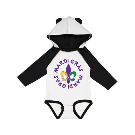 

Inktastic Mardi Gras Holiday Fleur De Lis Gift Baby Boy or Baby Girl Long Sleeve Bodysuit