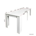 thumbnail image 4 of 118" Extendable Dining Table for 6-10 Person, Modern Farmhouse Wooden Kitchen Expanding Table, Long Large Expandable Dining Room Conference Table for Kitchen, Living Room, White, 4 of 9