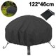thumbnail image 4 of Protective Cover For Round Fire Bowl, Waterproof, Windproof, Uv-resistant, Oxford Fabric Fire Pit Fire Pit Cover, 4 of 5