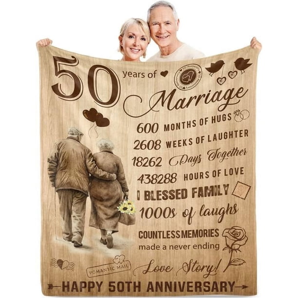 LHSHID 25th Anniversary Blanket Gifts Gift for 25th Wedding Anniversary 25 Years of Marriage Gift for Ruby Wedding Anniversary for Couple Yess Wife Husband Dad Mom Back Throw Blanket 50x60in