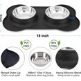 thumbnail image 2 of Cuencos Para Perros Pet Deluxe, Cuencos De Acero Inoxidable Con Alfombrilla De Silicona Antideslizante Sin Derrames, 24 Oz, 48 Oz, Juego De Cuencos Para Comida Y Agua Para Perros, Comedero Para Perros, 2 of 5