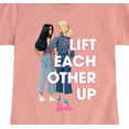 thumbnail image 3 of Barbie - Lift Each Other Up  - Girls Fitted Short Sleeve Graphic T-Shirt, 3 of 5