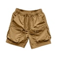 thumbnail image 7 of WPPGONE Cargo Shorts Women Baggy Lightweight Running Quick Dry Elastic Waisted Drawstring Straight Leg Wide Bottoms Zipper Outdoor Sports Active Shorts with Multi Pockets, 7 of 7