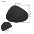 thumbnail image 2 of 2pcs Faux Leather Placemats for Dinner Table, PU Leather Drop-Shaped Table Mats Placemats Heat Resistant Waterproof Oil Proof Kitchen Placemats, Black, 2 of 5