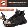thumbnail image 2 of DianSen Steel Toe Shoes for Men Indestructible Work Sneakers Puncture-Proof Slip on Safety Shoes for Industrial,Coustruction, 2 of 9