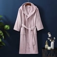 thumbnail image 2 of Soft Bathrobe For And Long Kimono Robe With Hood Absorbent Cloth Sleepwear Loungewear For Spa And Home Comfort, 2 of 5