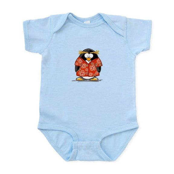 CafePress - Red Hawaiian Penguin Infant Bodysuit - Baby Light Bodysuit, Size Newborn - 24 Months