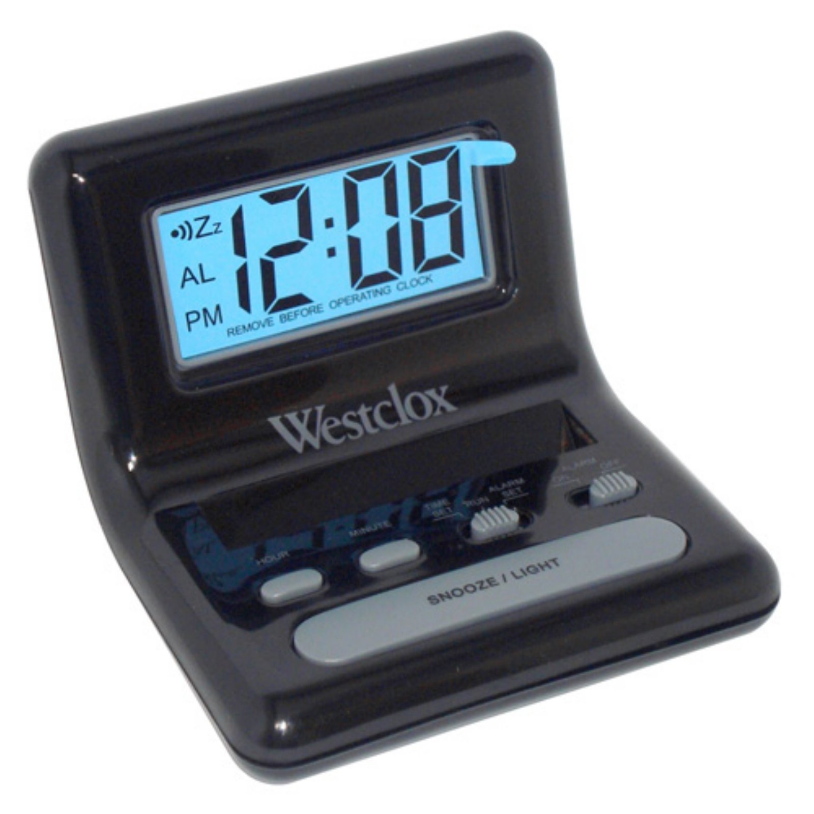 Westclox Blue LCD Alarm Clock, 47539A - image 2 of 4
