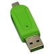 thumbnail image 1 of Methold Cámara de teléfono móvil Tarjeta de memoria SDHC Micro USB USB 2.0 Adaptador de lector de tarjetas OTG Estaciones de acoplamiento para portátiles Verde, 1 of 6