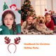 thumbnail image 2 of 12 Uds. De diademas navideñas para mujer y niña, hebilla clásica para el pelo de Reno y Papá Noel, diadema para niños y adultos, accesorios Accesorio para el cabello Cornamentas rojas de Navidad Sonducket AP013012-17, 2 of 6