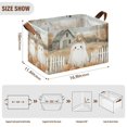 thumbnail image 7 of Yayeee Foldable Storage Basket for Shelves with Handles Set of 2 Waterproof Cloth Bins, Cute Halloween Pumpkins, 7 of 7
