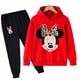 thumbnail image 3 of Conjunto de 2 piezas de sudadera con capucha y pantalones largos de manga larga con estampado de Mickey y Minnie Mouse para niñas, ropa deportiva informal para niñas, 3 of 5
